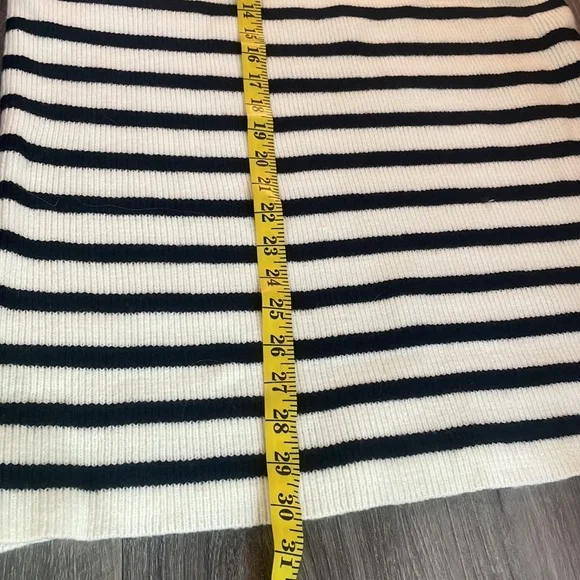 Strapless 2 piece sweater dress, skirt,tube top, black,white,stripped, Large,New - Picture 3 of 6